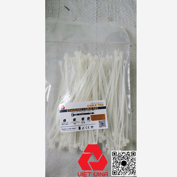 Dây rút nhựa màu trắng 4x200 tiêu chuẩn