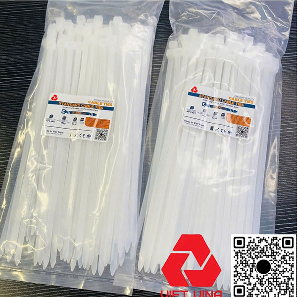 Dây rút nhựa màu trắng 5x250 đặc biệt bản lớn